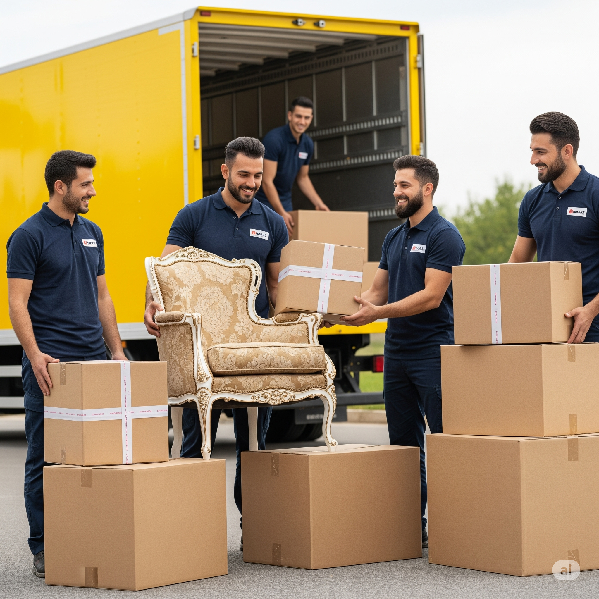 Göktepe Lojistik ekibi eşyaları özenle paketlerken